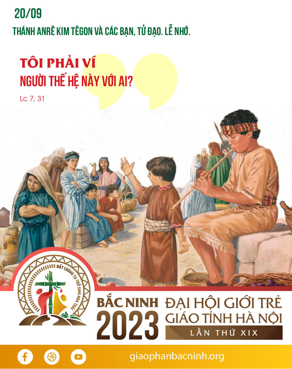 Thánh Anrê Kim Têgon, thánh Phaolô Chong Hasang và các bạn, tử đạo. Lễ nhớ