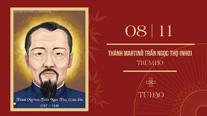 Ngày 08/11: Thánh Mác-ti-nô Thọ (Nho) – Viên chức Thu Thuế (1787-1840), tử đạo Việt Nam